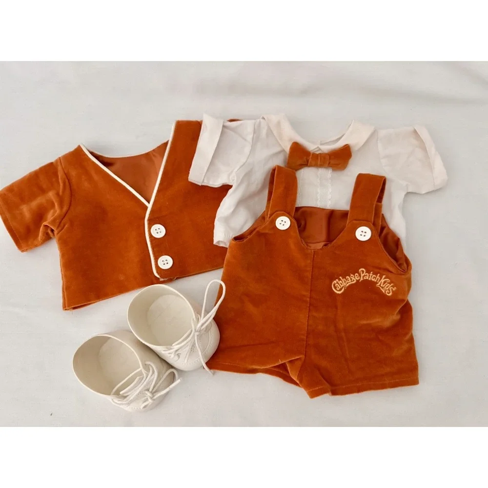Cabbage Patch Kids 16 in Doll Outfit Shirt Shorts Jacket Shoes Orange White